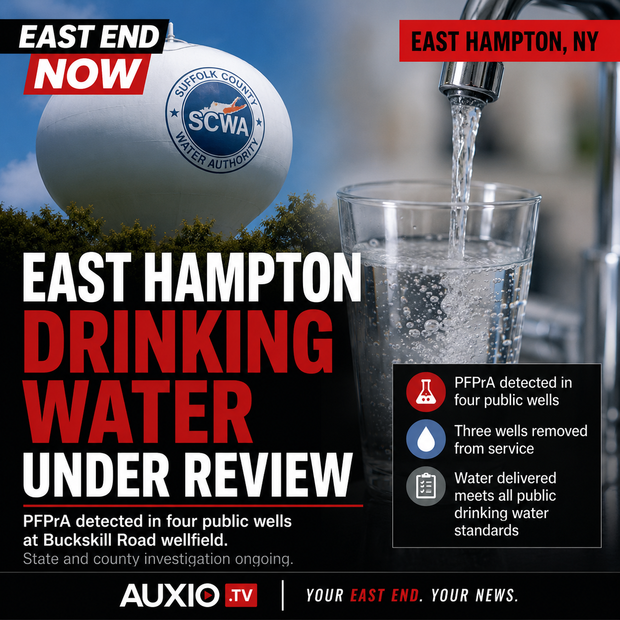 East Hampton Drinking Water Investigation Continues After PFPrA Detected in Public Wells