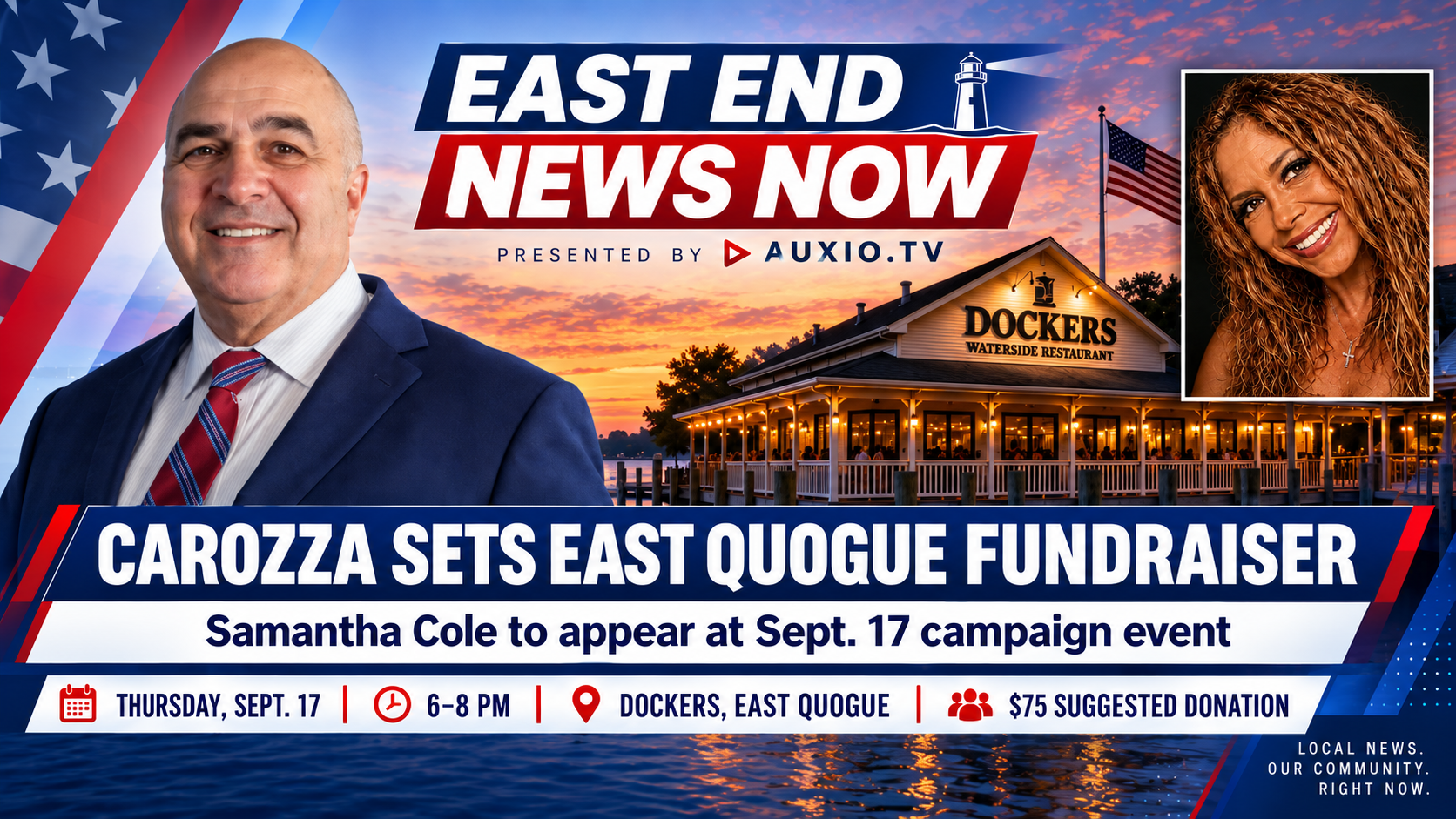 Carozza Campaign Sets East Quogue Fundraiser Featuring Recording Artist Samantha Cole