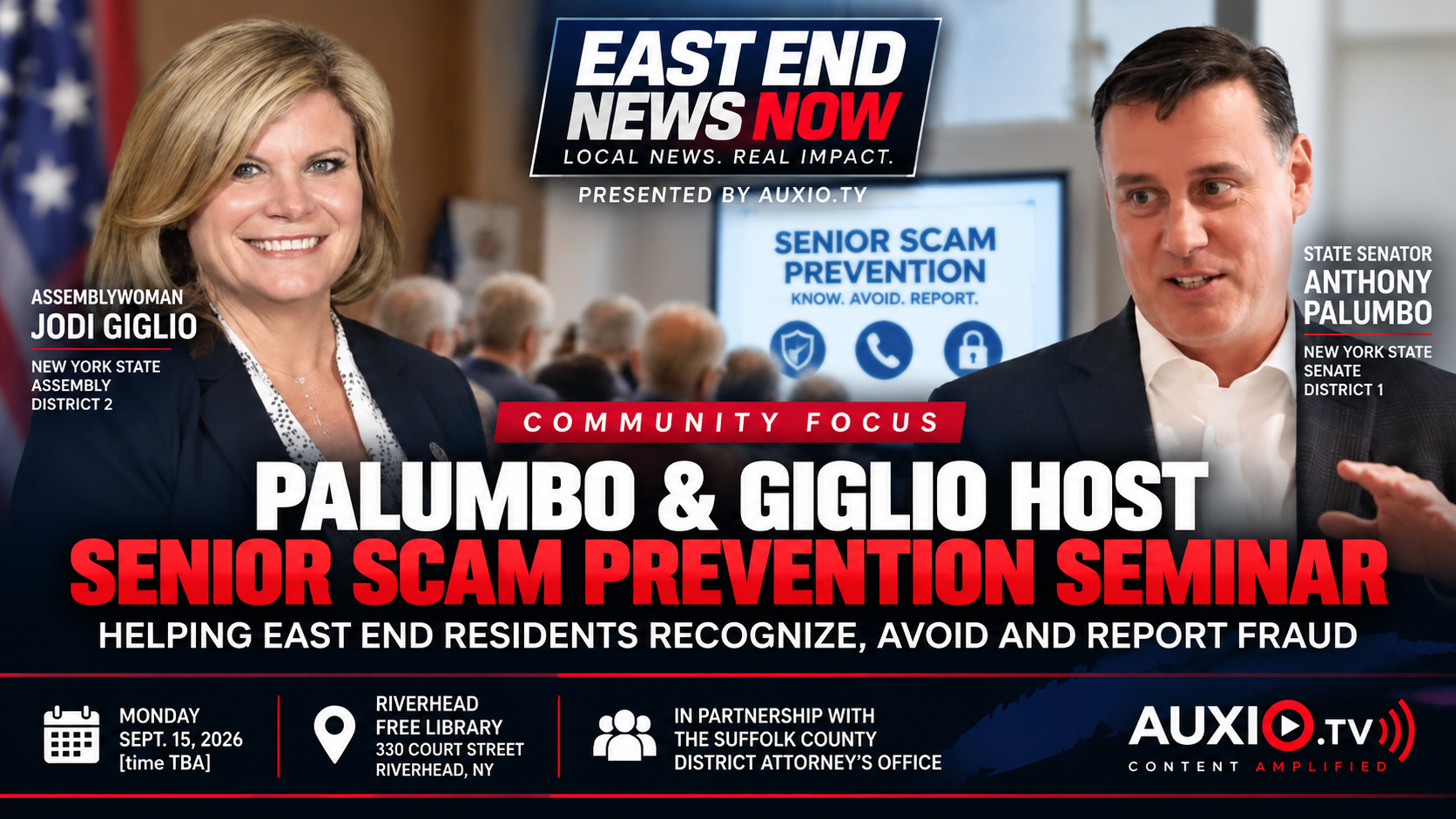 Palumbo Targets Senior Scams With New Riverhead Fraud Prevention Seminar