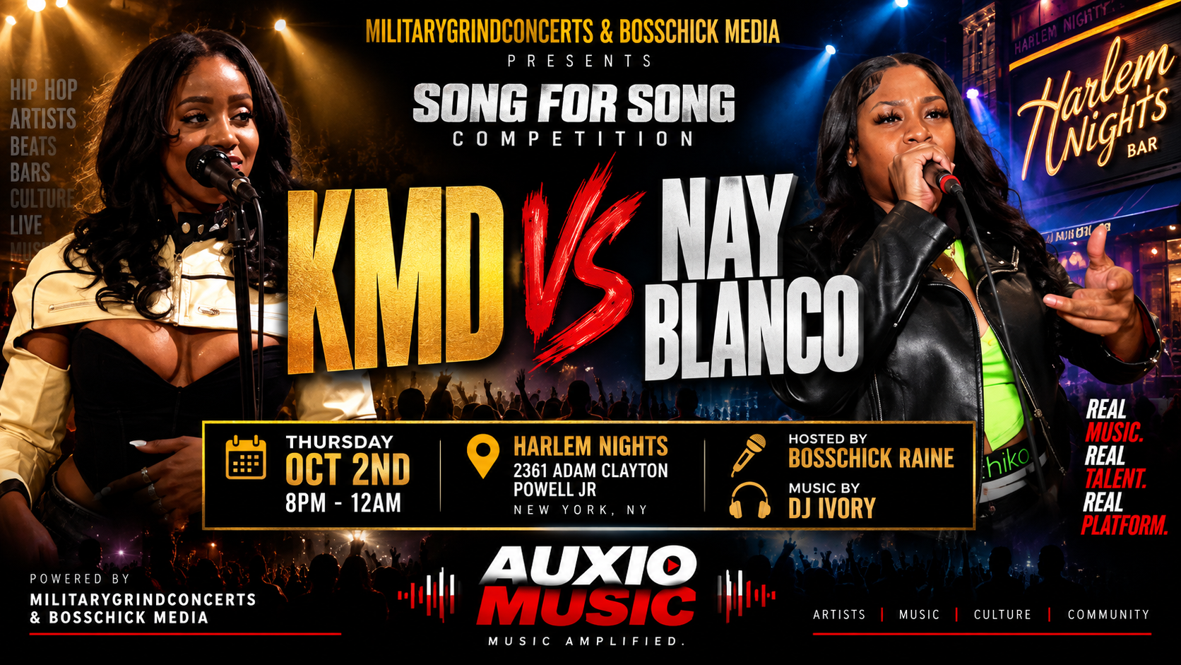 KMD and Nay Blanco Set for Song-for-Song Competition at Harlem Nights