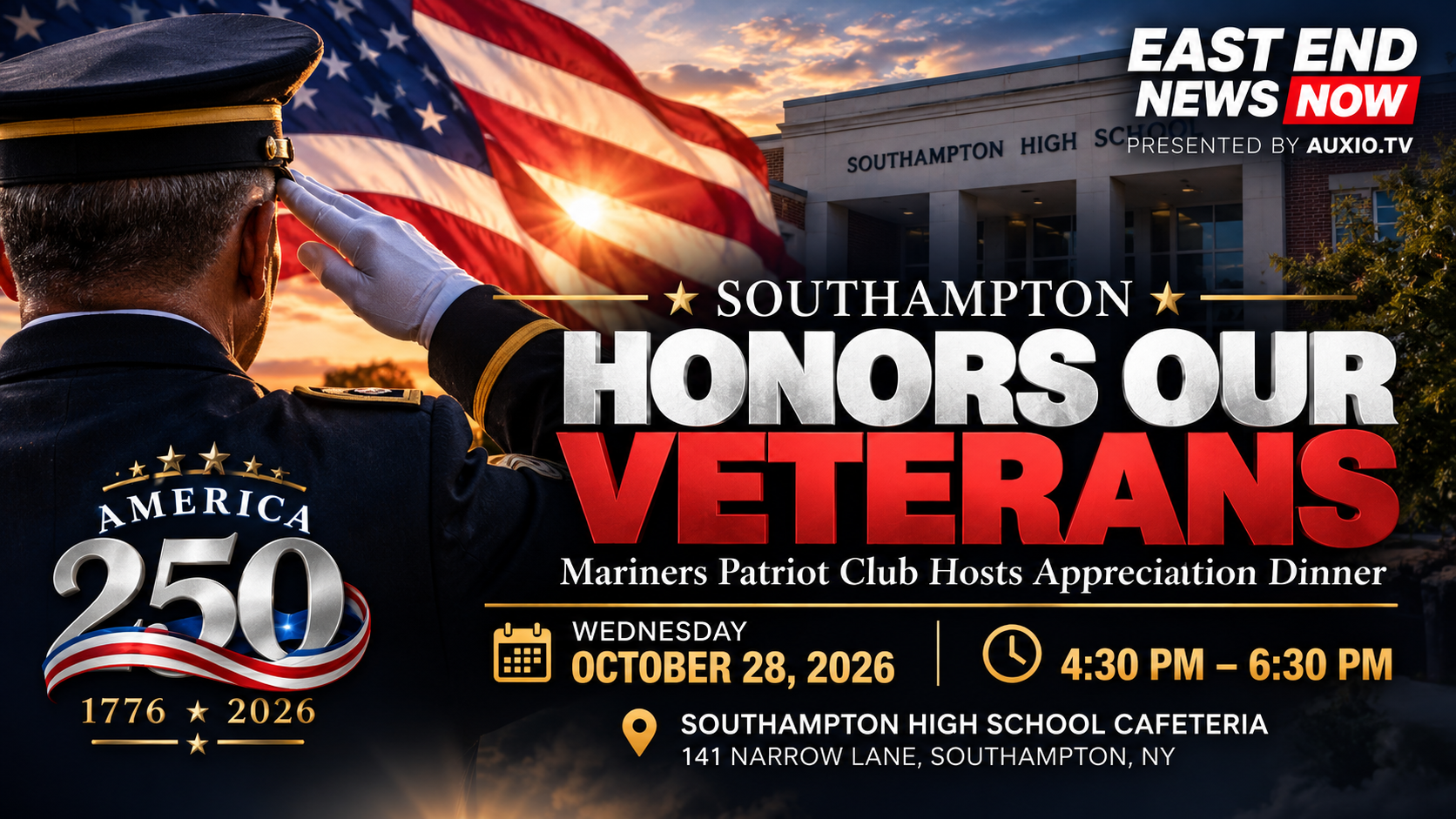 Southampton Students to Honor Local Veterans at Special Appreciation Dinner October 28